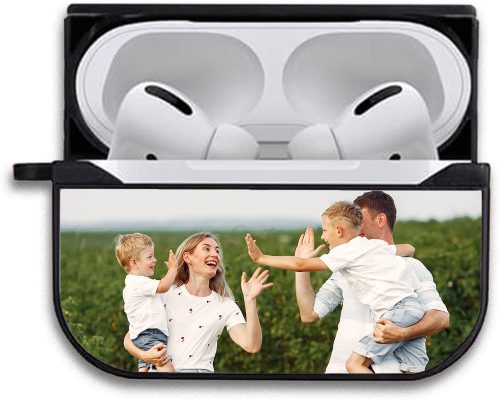 Fényképes Apple AirPods tok (2.Generáció) saját képpel - fehér/ fekete