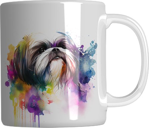 Shih Tzu kutyás kerámia bögre 3 dl - névvel is kérhető