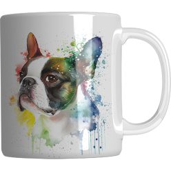   Boston Terrier kutyás kerámia bögre 3 dl - névvel is kérhető