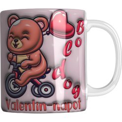   Valentin napi macis kerámia bögre 3 dl - Boldog Valentin-napot, kétféle bögreszínnel